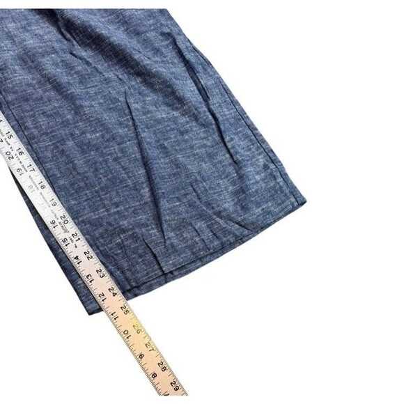 Max Studio Linen Pants Womens Size Small Paperbag Belted Waist Wide Leg Cropped - Picture 6 of 8
